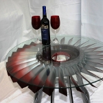 Rolls Royce Jet Fan Blade coffee table red fans0